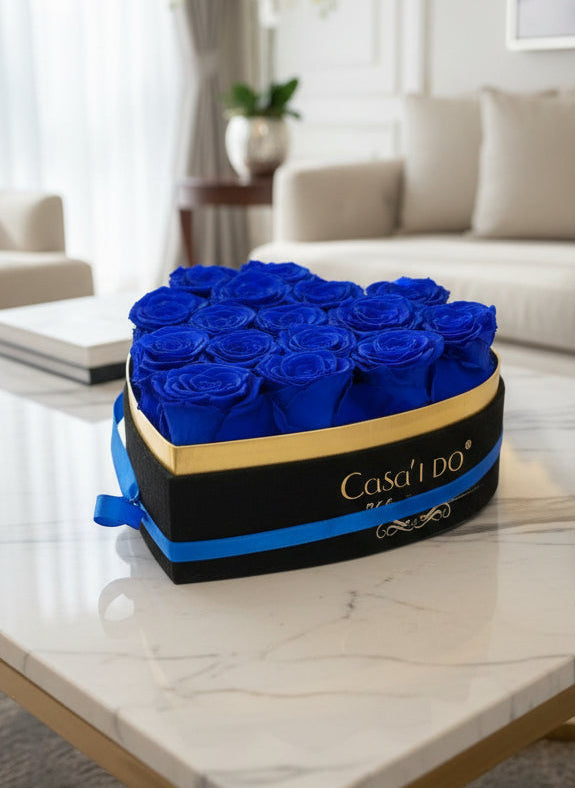 16 Preserved Roses Heart