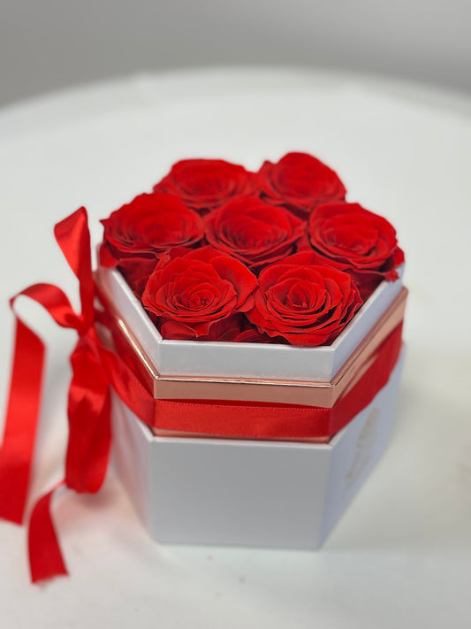 7 Preserved Red Roses