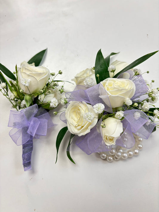 Corsage & Boutonniere Prom Set