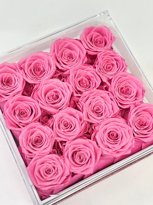 16 Preserved Roses Glitter Box