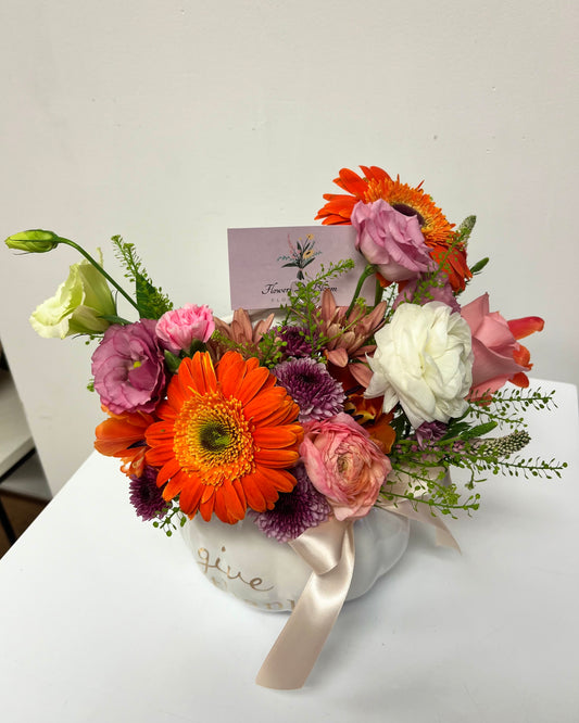 Giving thanks pumpkin