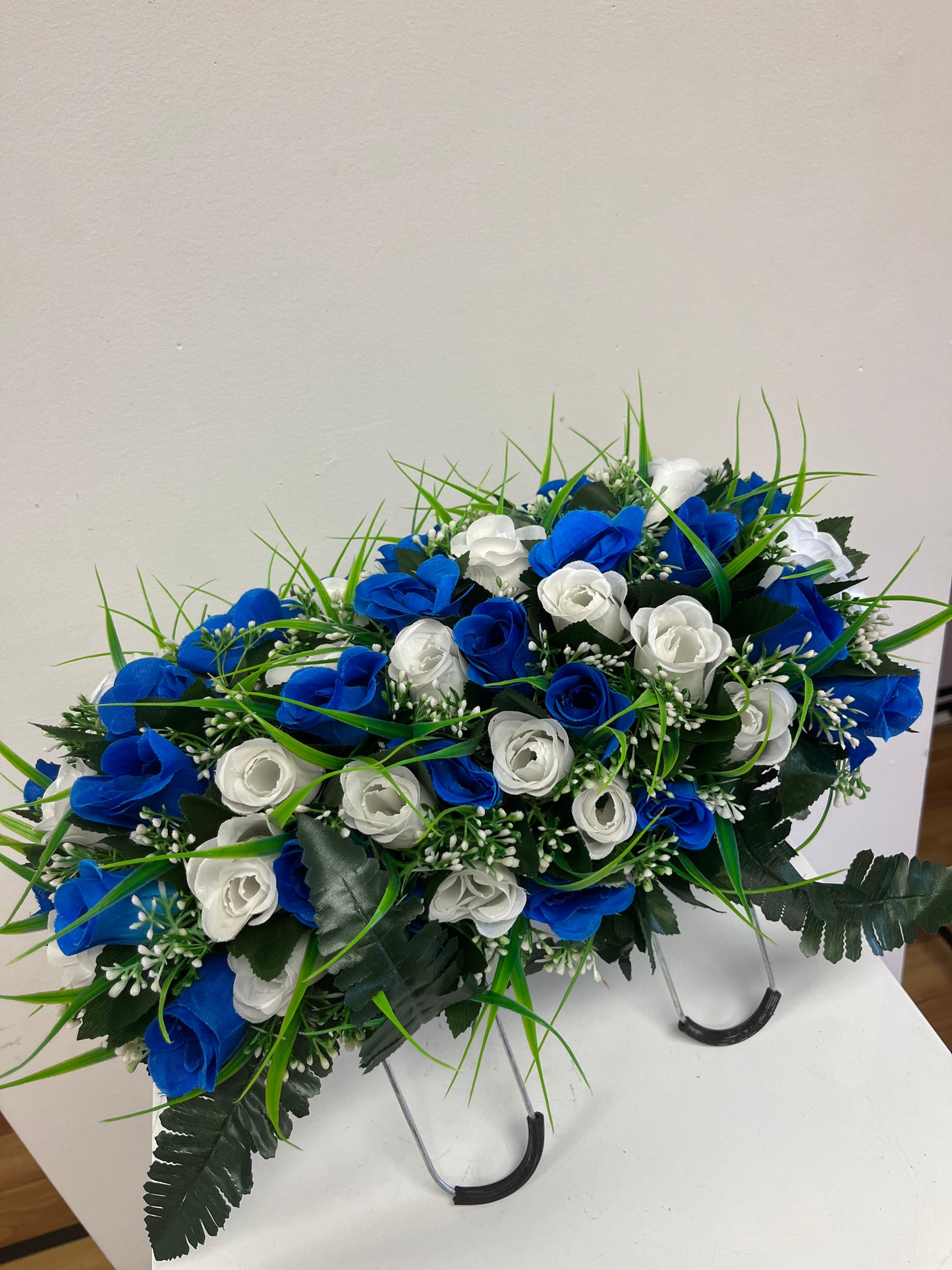 Cemetery standing flowers