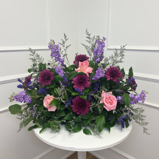 Sweet Lavender casket spray
