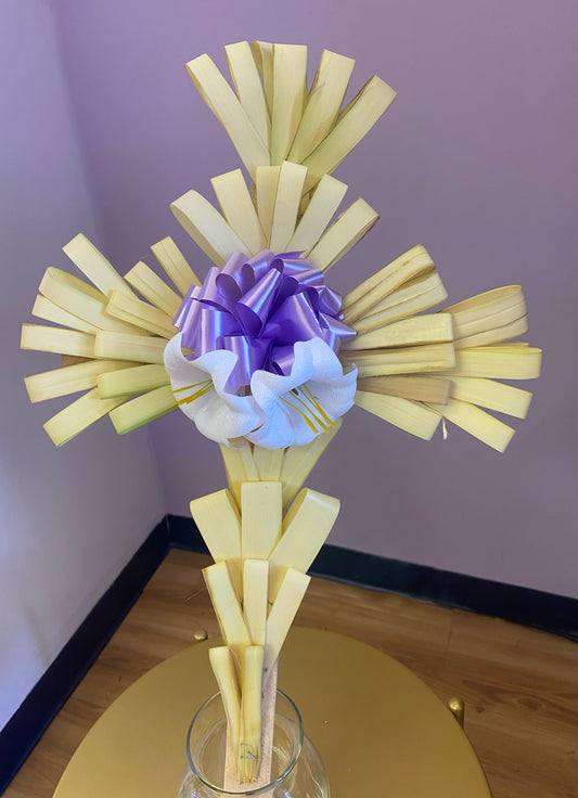Braided palm cross