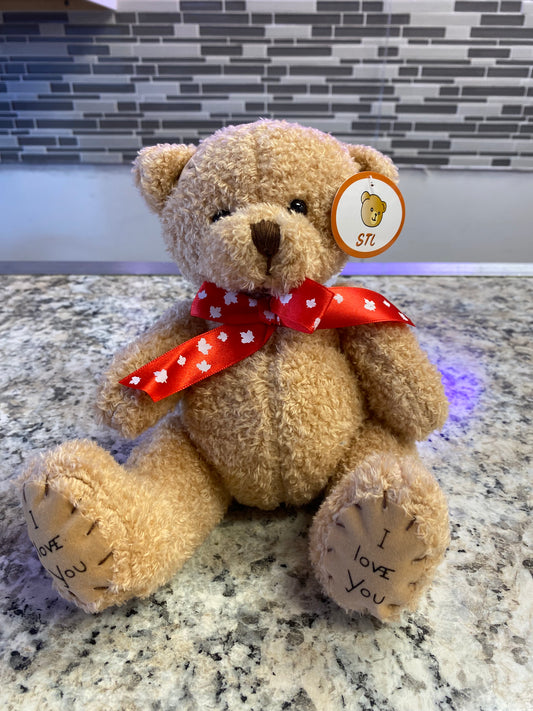 Love Stitched Bear - Light brown