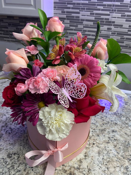 Assorted Flowers Double Stack Heart (Best Seller)