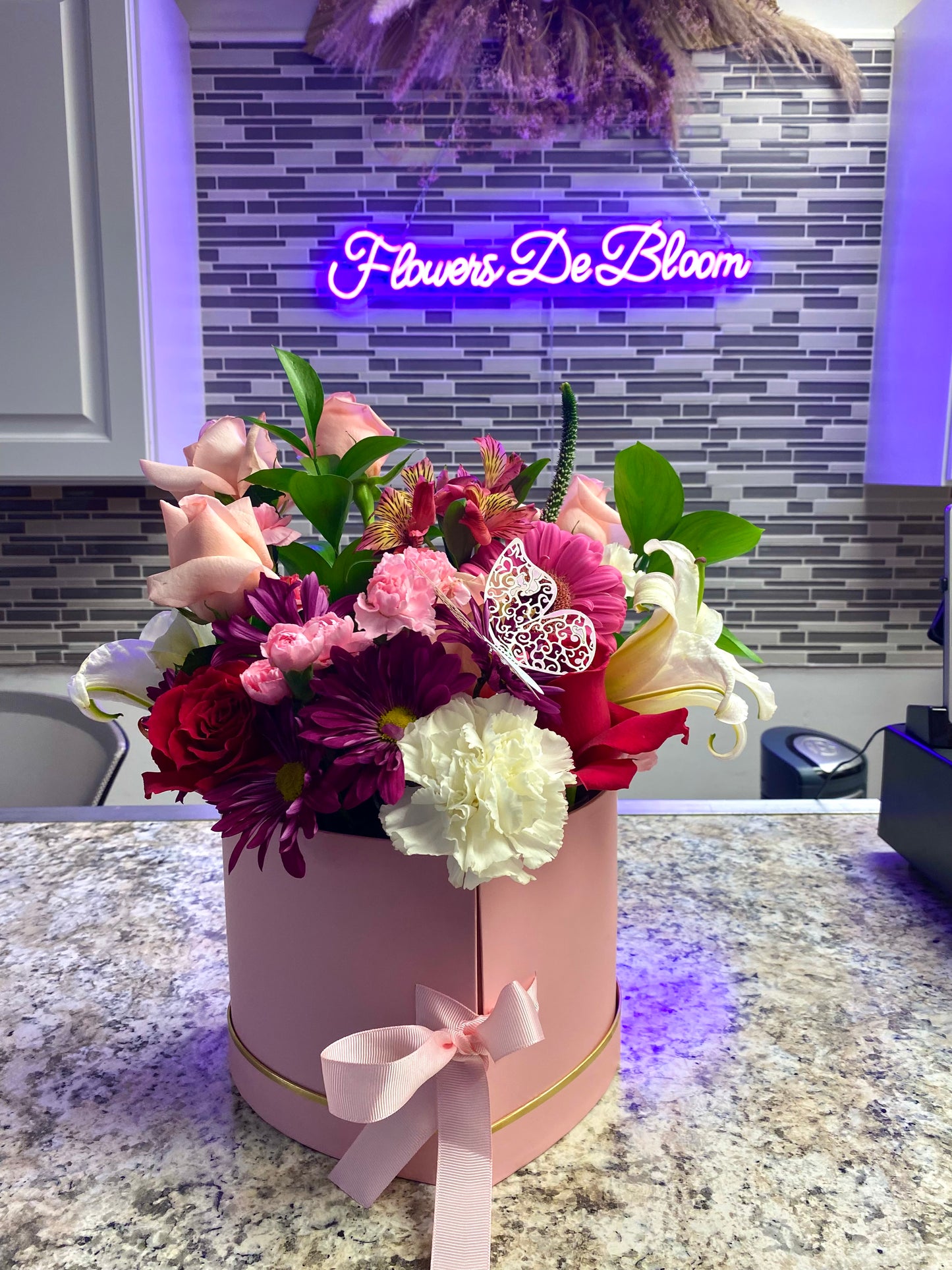 Assorted Flowers Double Stack Heart (Best Seller)