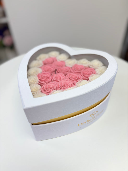 27 Preserved Roses Heart