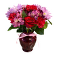 Red and Lavender Vase Arrangement