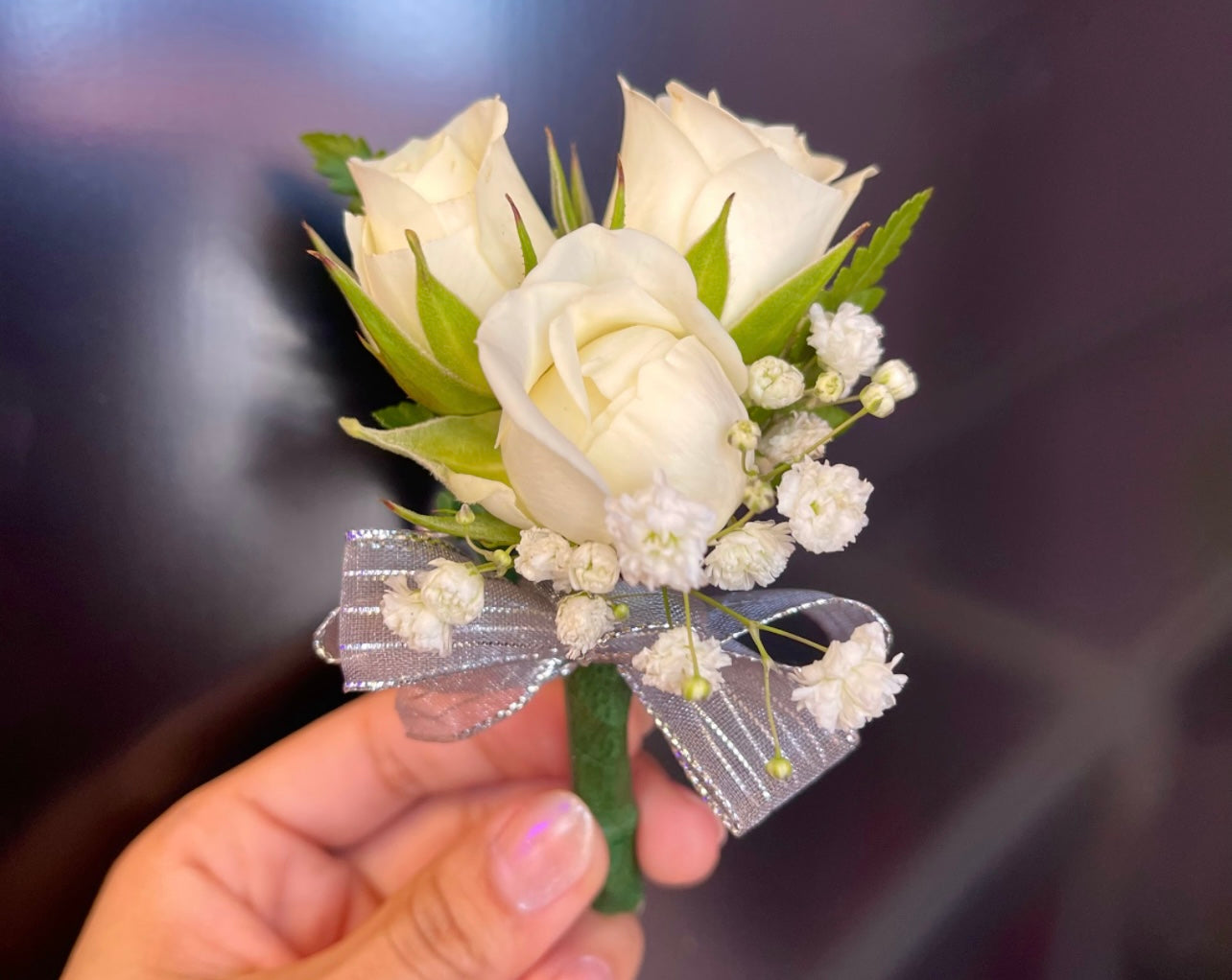 3 Spray Rose Boutonniere