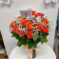 24 Orange Roses Vase Arrangement