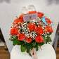 24 Orange Roses Vase Arrangement