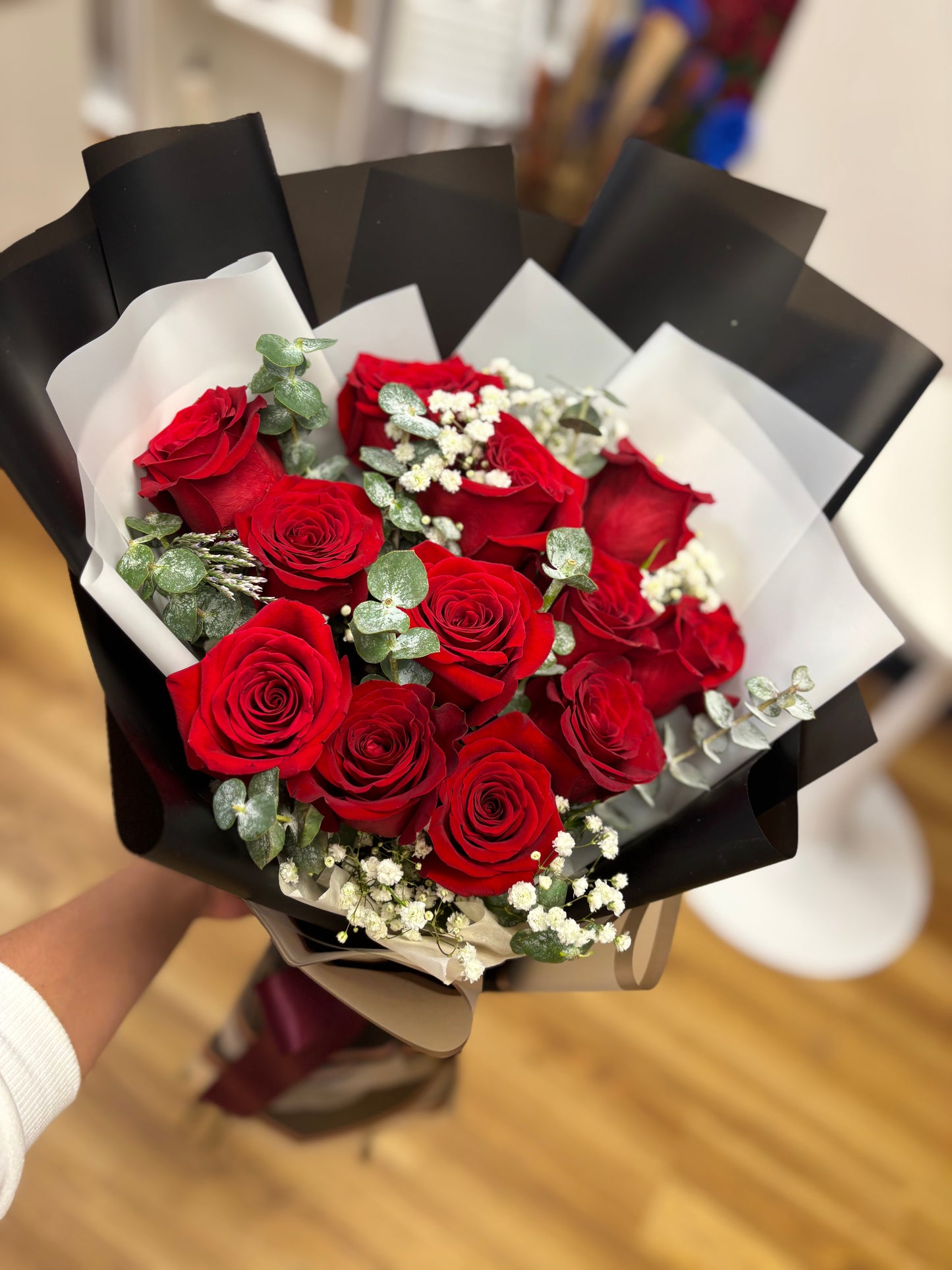 Dozen Roses Elegant Bouquet