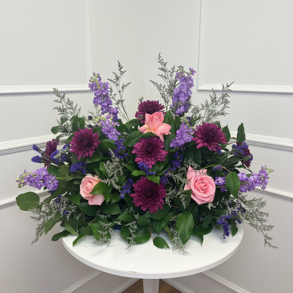 Sweet Lavender casket spray