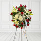 Red rose sympathy spray