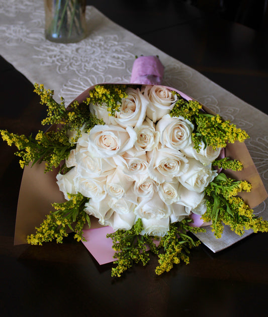 Fancy White Roses