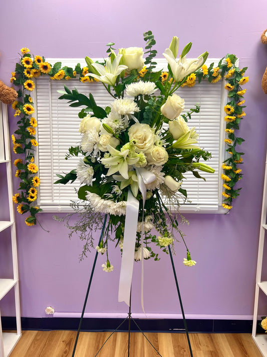 White Dove Arrangement