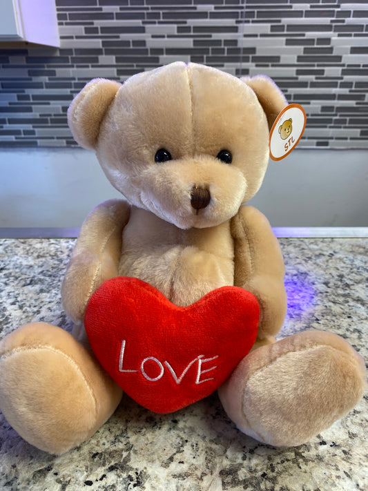 Love Heart Bear - beige