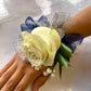 Blue and Silver Corsage