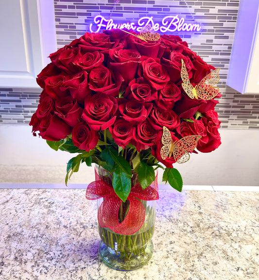 One and Only Love Vase Arrangement - 101 Roses