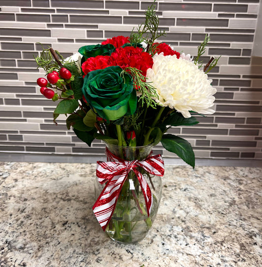 Candy Cane Vase Arrangement