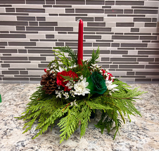 White Christmas Center Piece